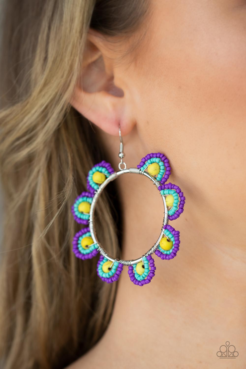 Groovy Gardens - Yellow earrings