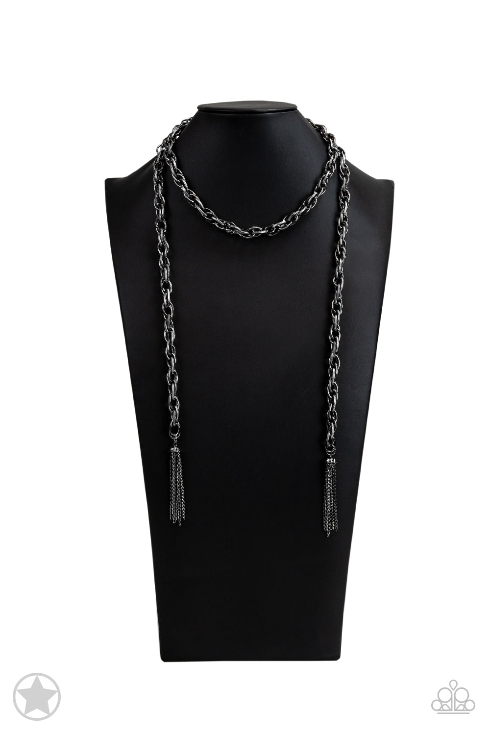 SCARFed for Attention - Gunmetal necklace- Blockbuster