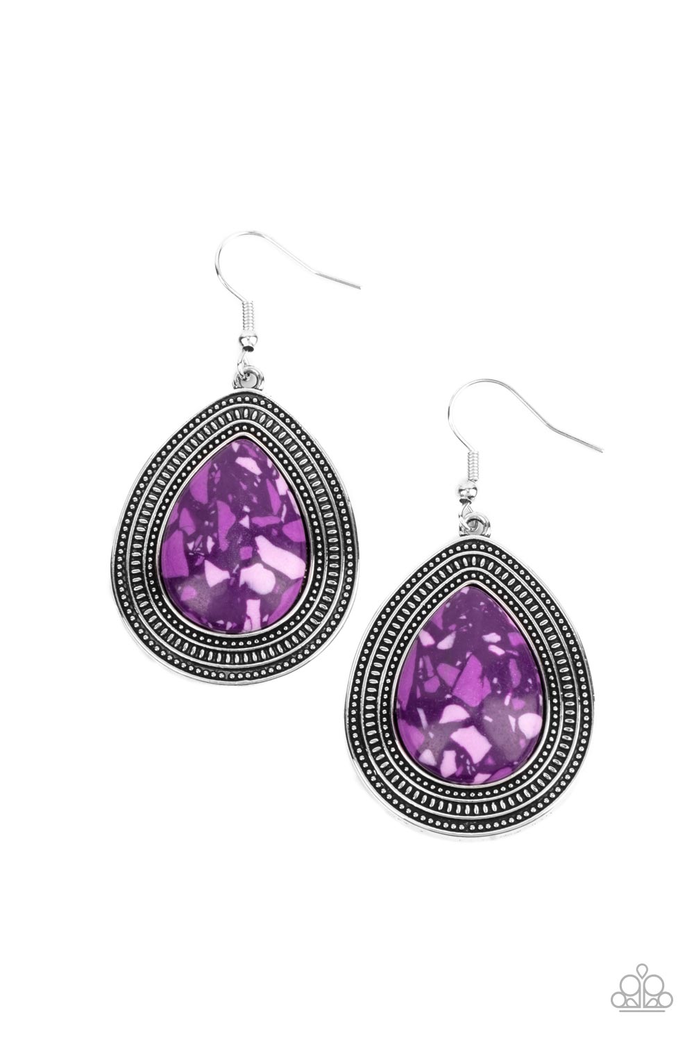 Terrazzo Tundra - Purple earrings