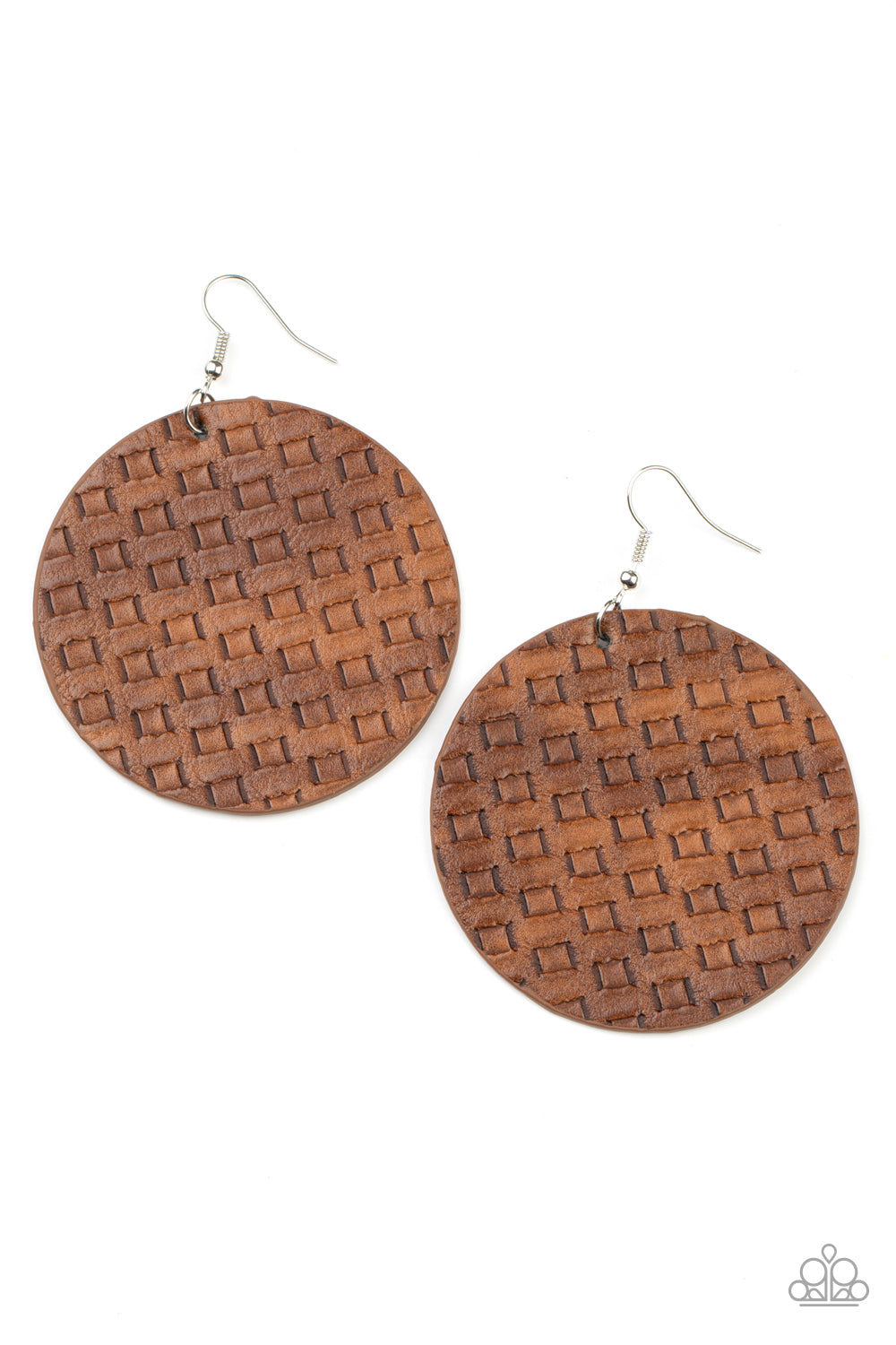 WEAVE Me Out Of It - Brown earrings