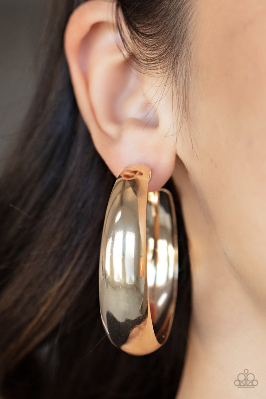 Flat Out Flawless - Gold earrings