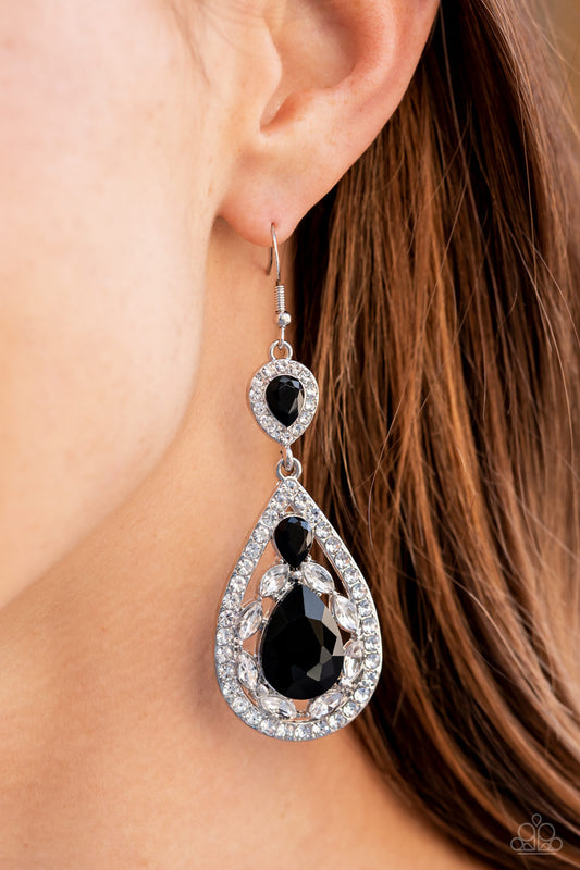 Posh Pageantry - Black earring  JAN 22' LOP