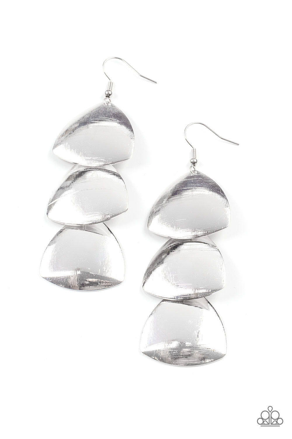 Modishly Metallic - Silver earrings