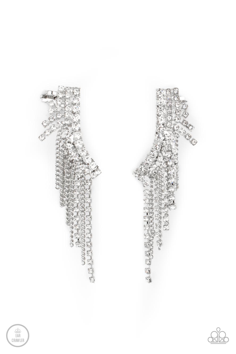 Thunderstruck Sparkle - White earrings