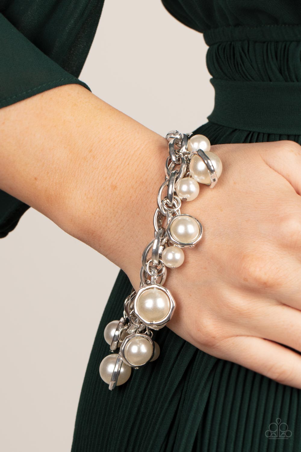 Orbiting Opulence - White bracelet