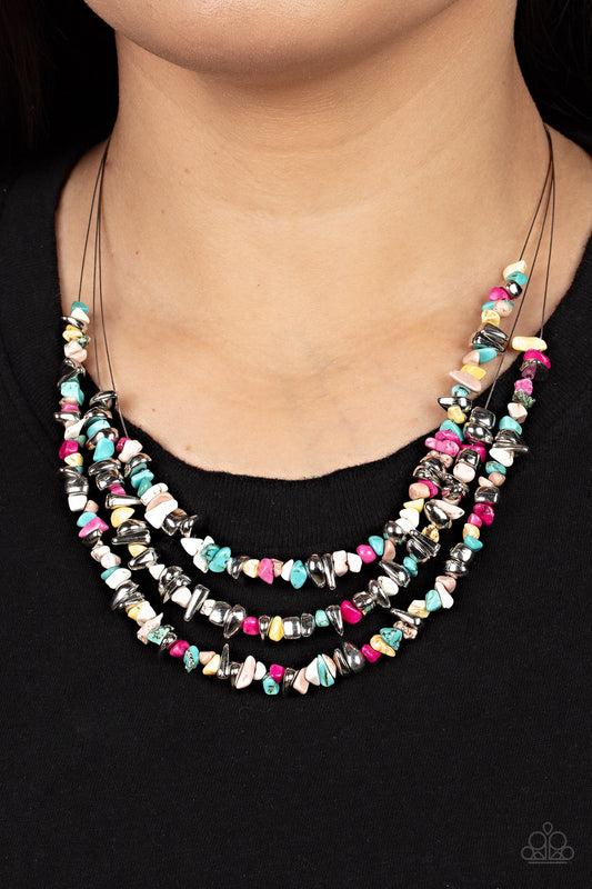 Placid Pebbles - Multi Necklace