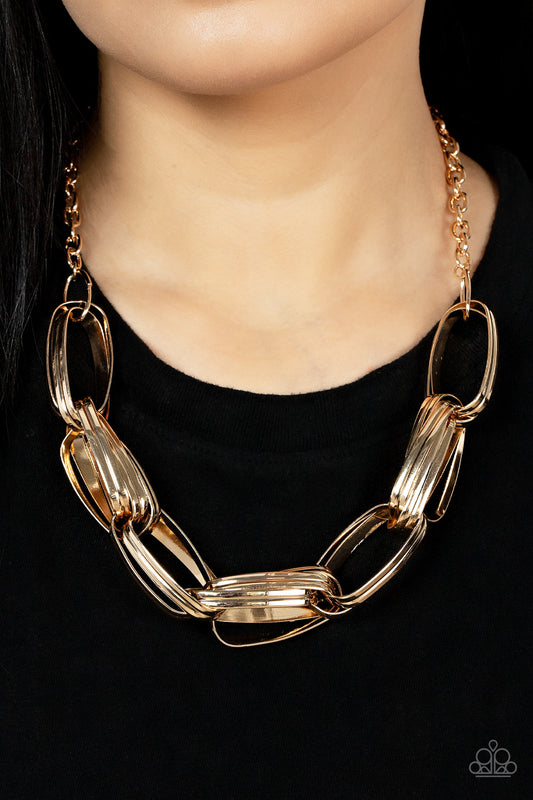 Fiercely Flexing - Gold necklace