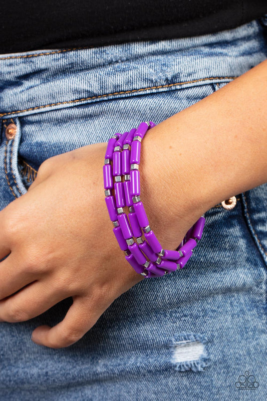 Radiantly Retro - Purple bracelet