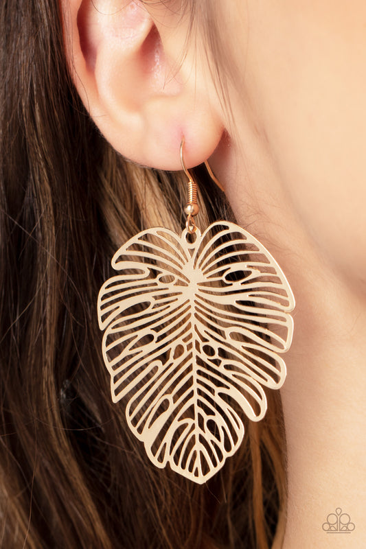 Palm Palmistry - Gold earrings