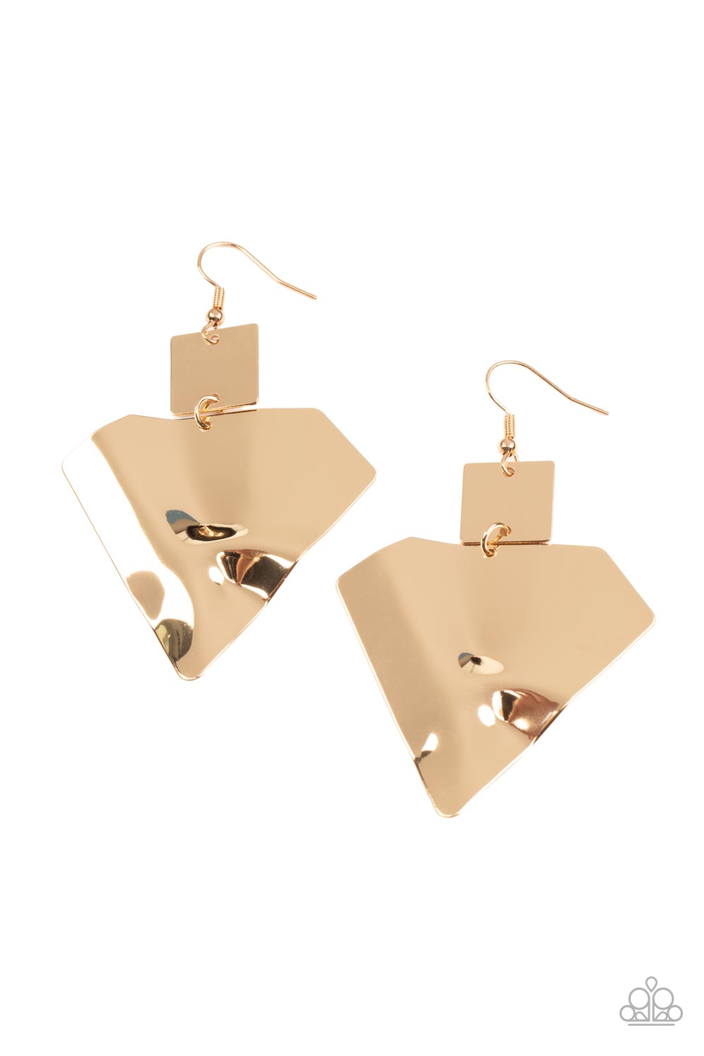 Deceivingly Deco - Gold earrings