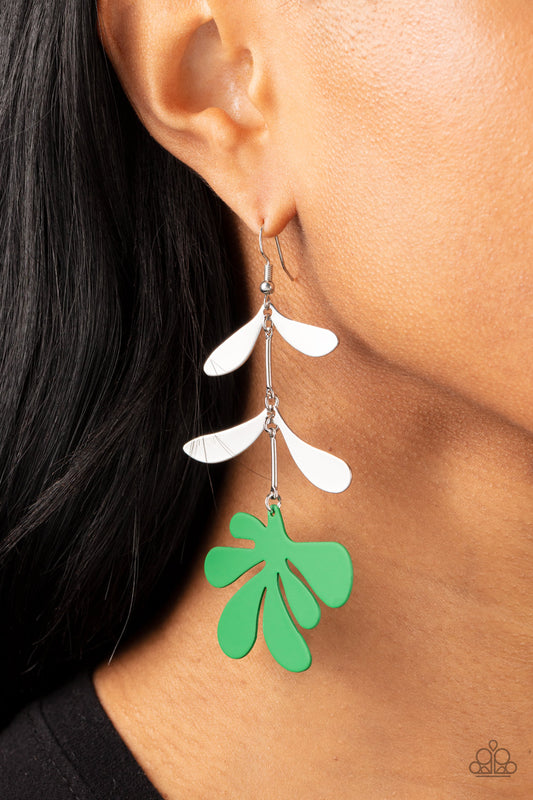 Palm Beach Bonanza - Green earrings