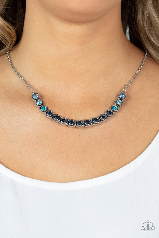 Throwing SHADES - Blue necklace-