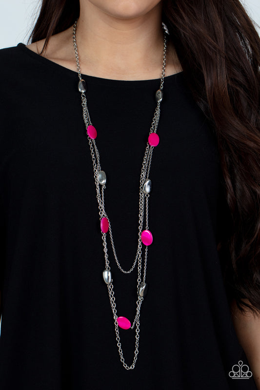 Barefoot and Beachbound - Pink necklace