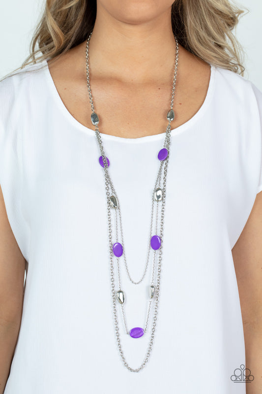 Barefoot and Beachbound - Purple necklace