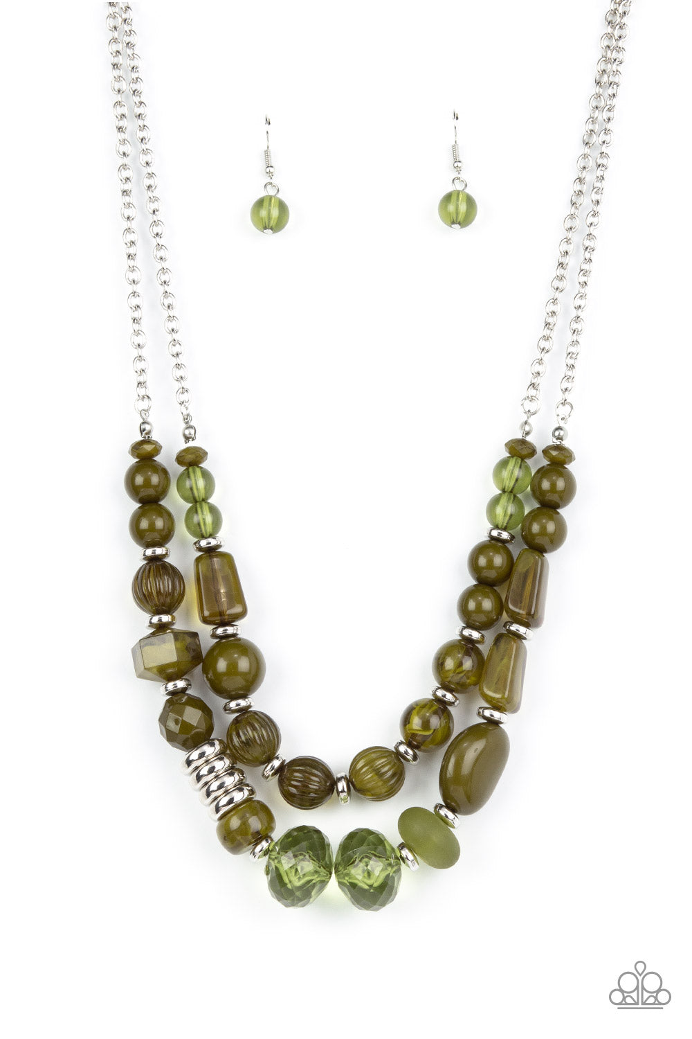 Pina Colada Paradise - Green  necklace