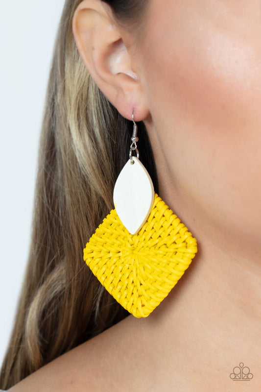 Sabbatical WEAVE - Yellow earrings