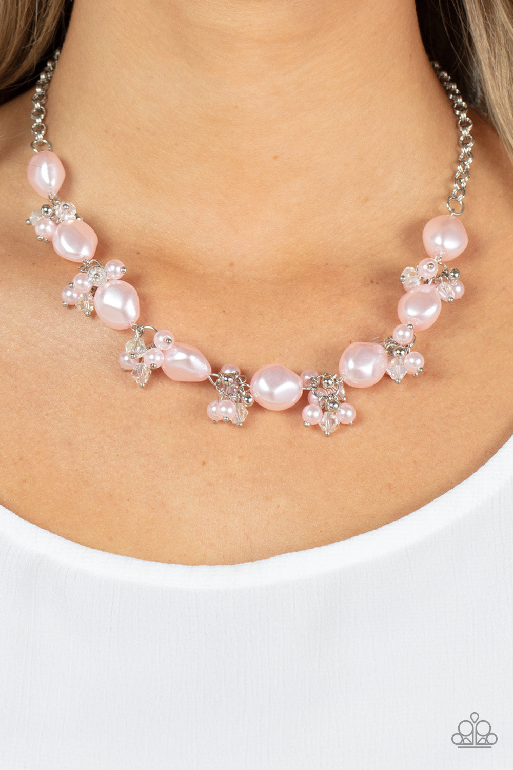 Rolling with the BRUNCHES - Pink necklace