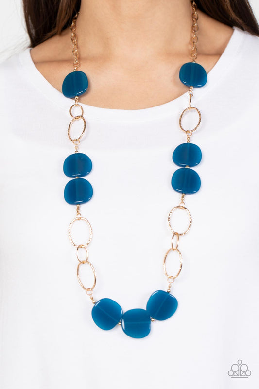 Posh Promenade - Blue - Blue necklace