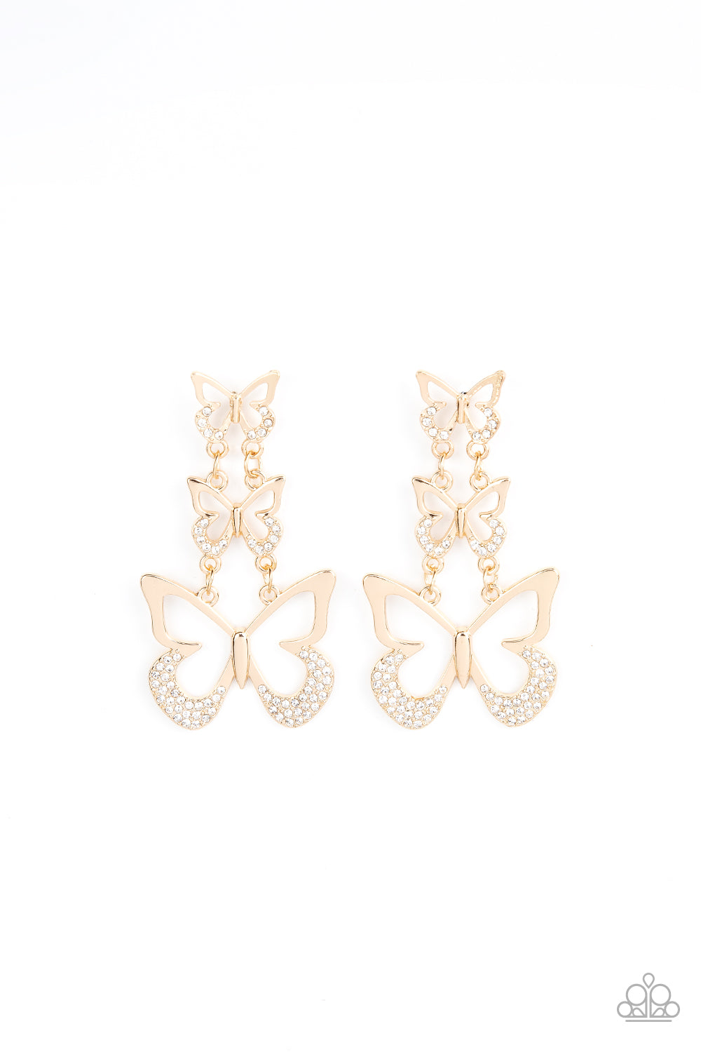 Flamboyant Flutter - Gold- earring