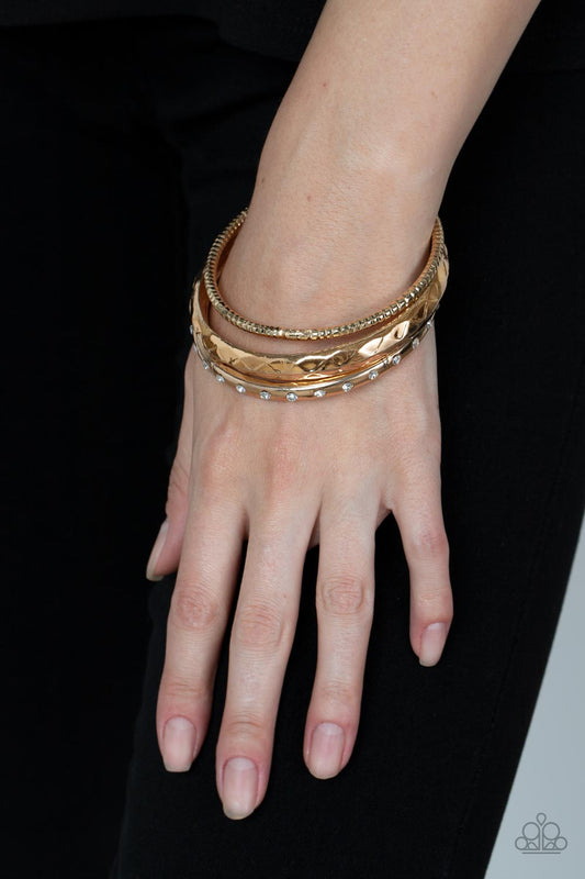 Confidently Curvaceous - Gold Bracelets