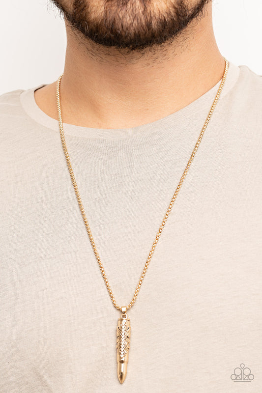 Mysterious Marksman - Gold necklace -