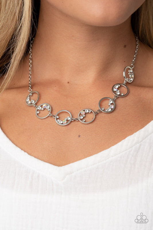 Blissfully Bubbly - White necklace