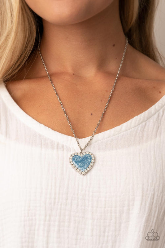 Heart Full of Luster - Blue necklace