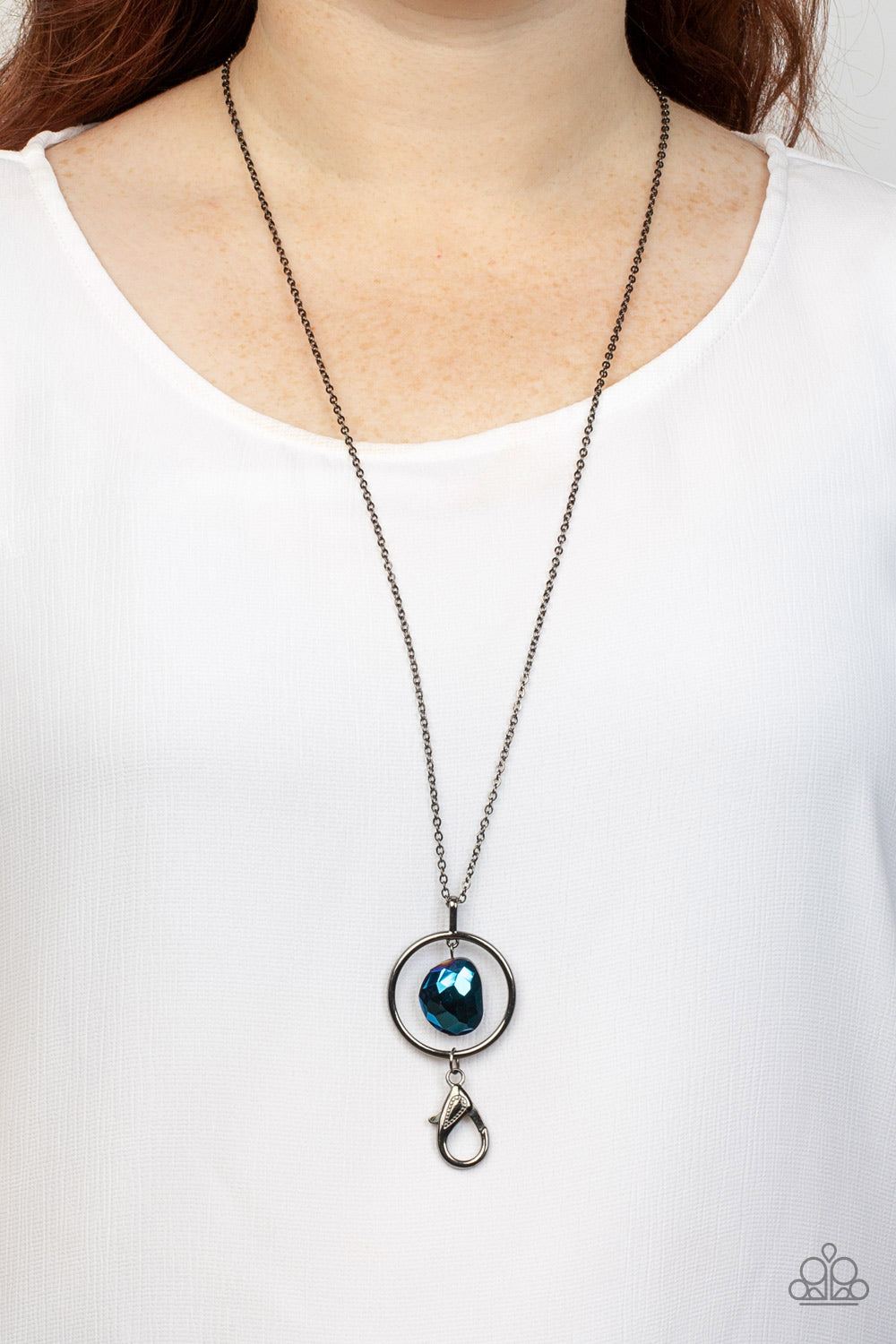 Hands-Down Dazzling - Blue necklace (lanyard)