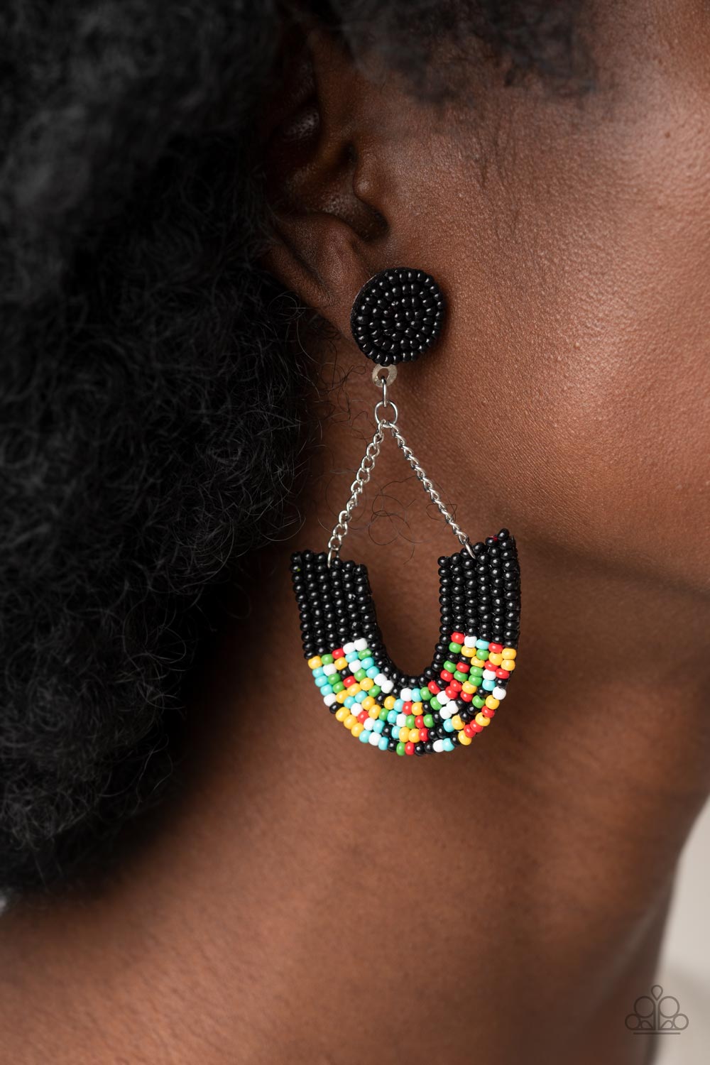 Make it RAINBOW - Black earrings