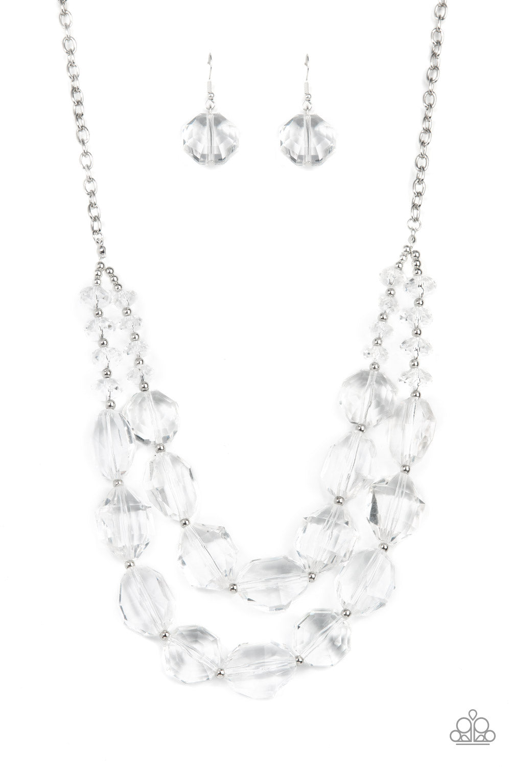 Icy Illumination - White necklace