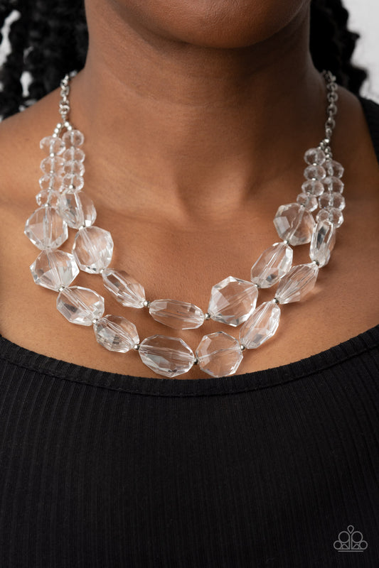 Icy Illumination - White necklace