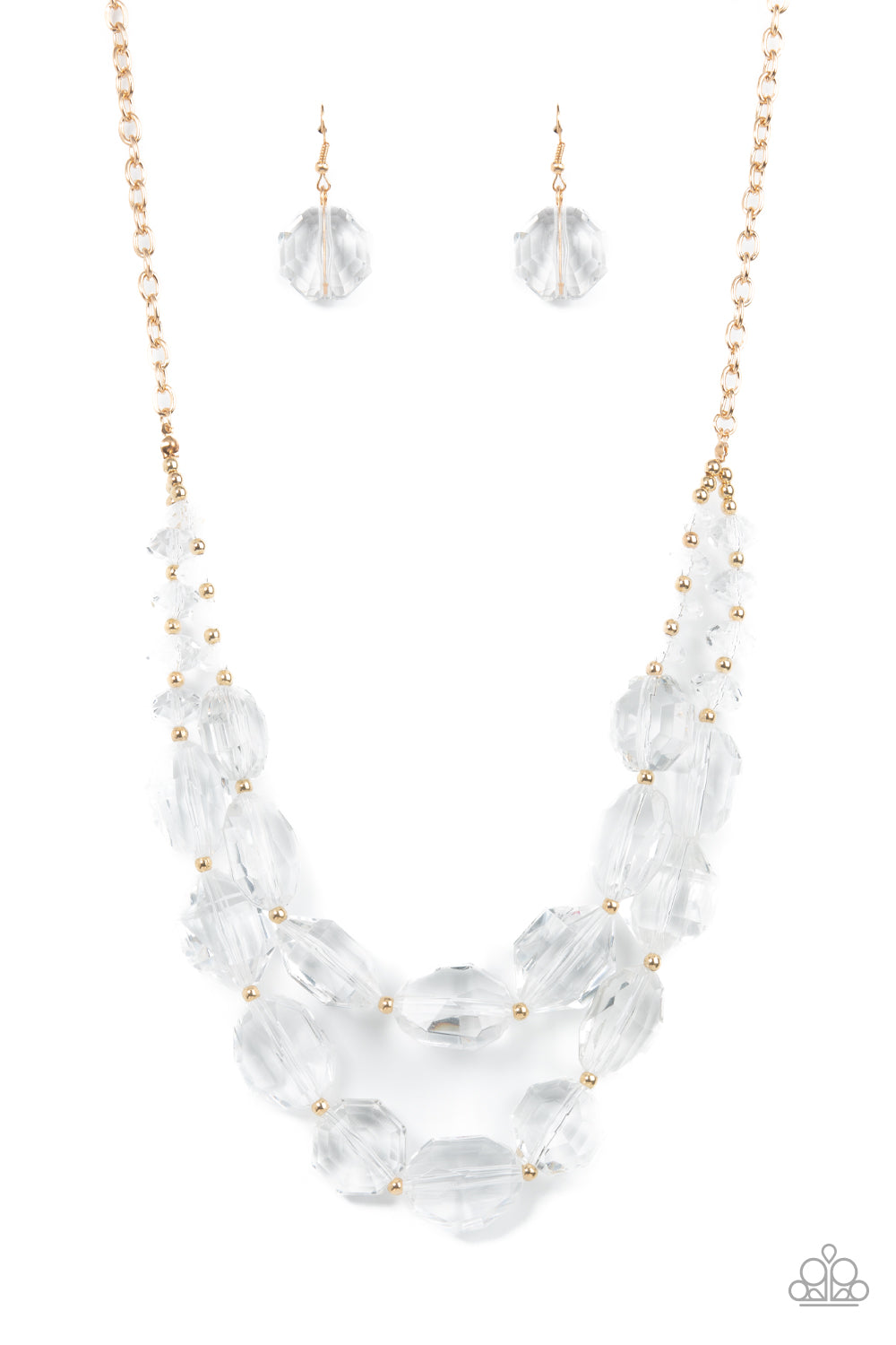 Icy Illumination - Gold necklace