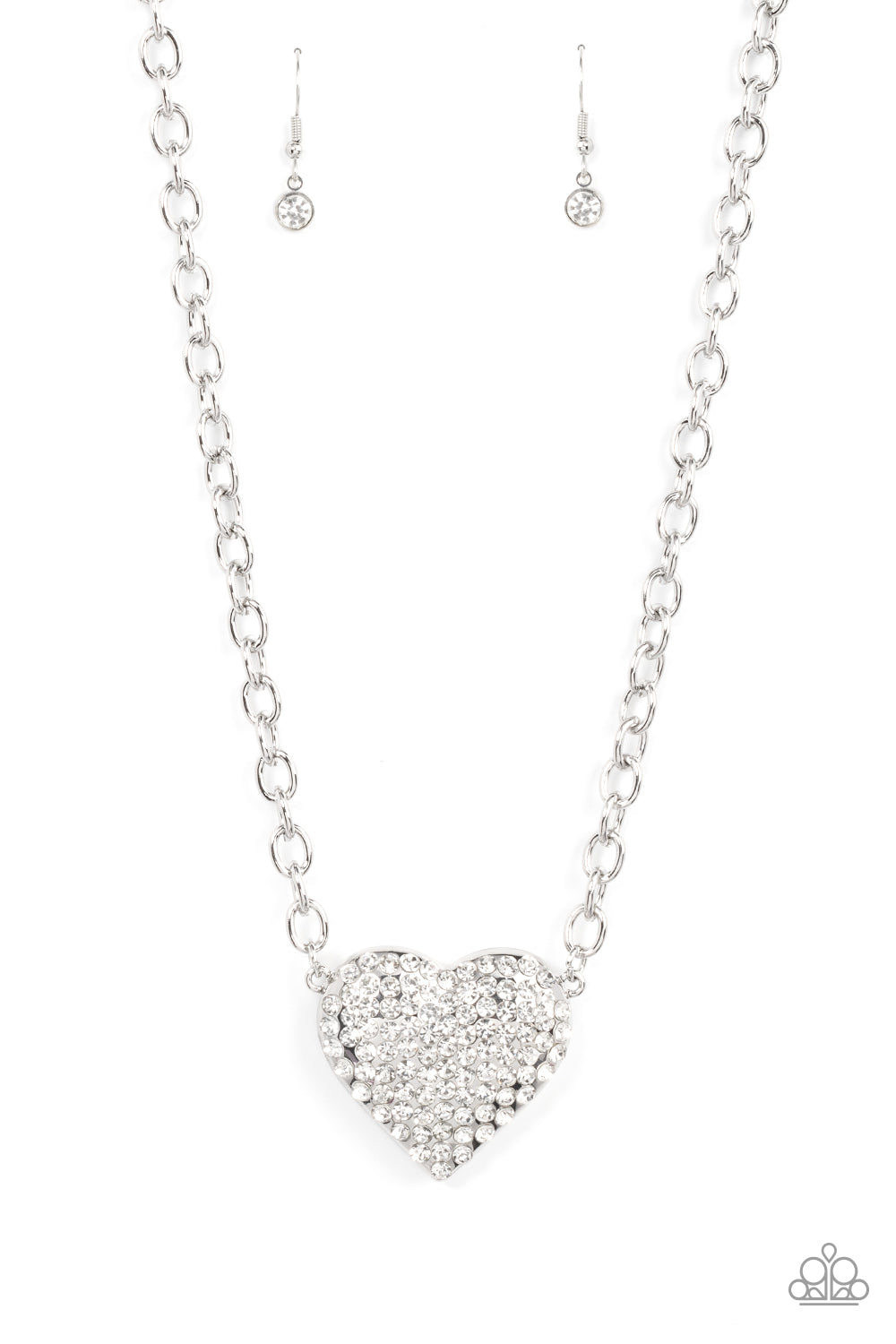 Heartbreakingly Blingy - White necklace  LOP JAN 22'