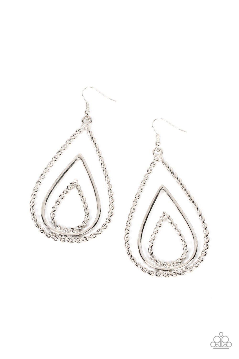 Tastefully Twisty - Silver earrings