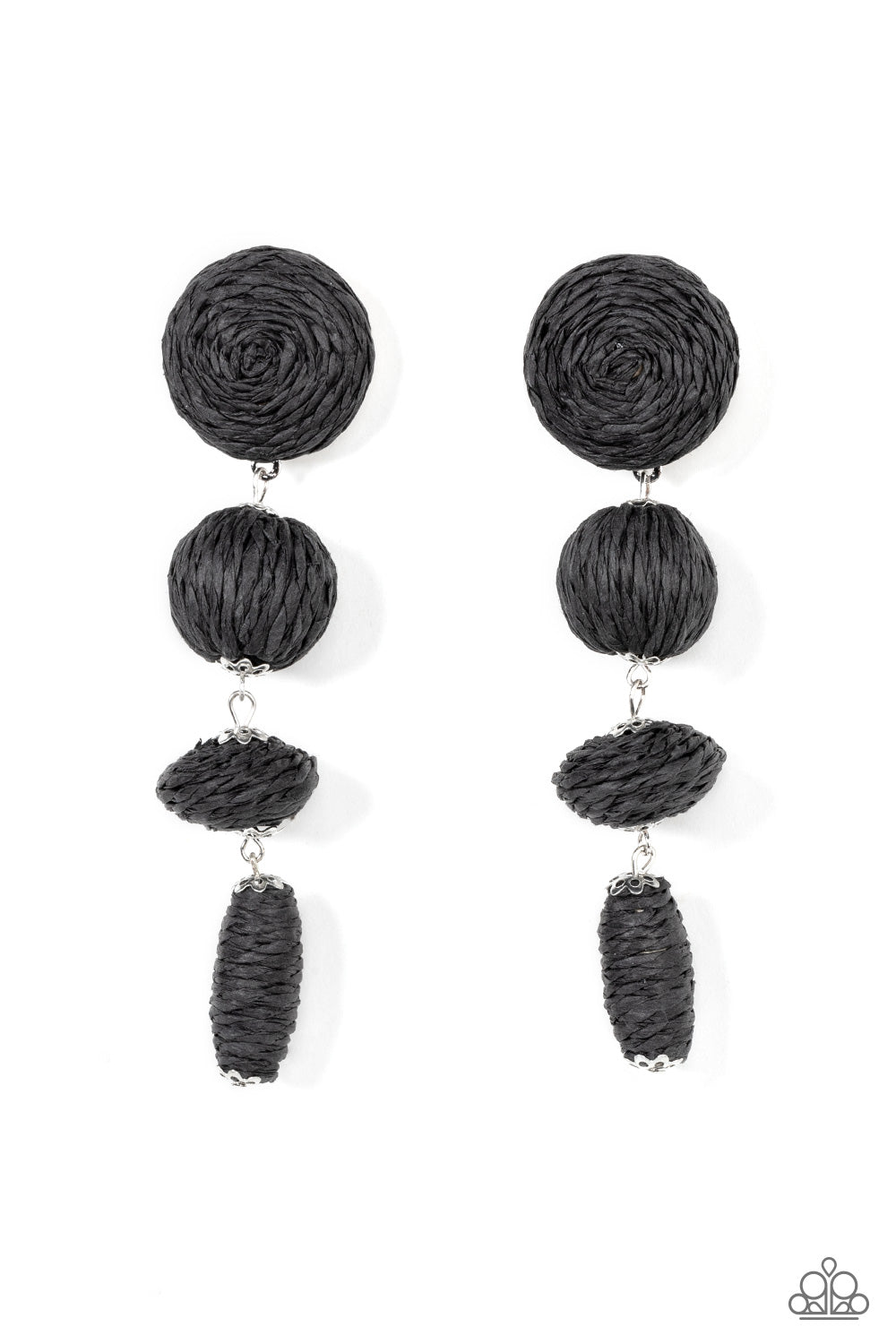 Twine Tango - Black earrings