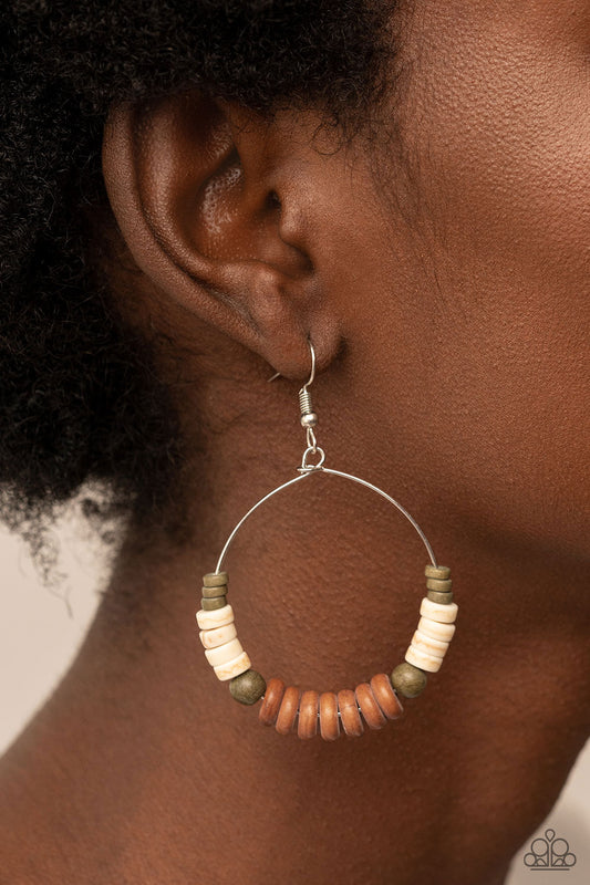 Earthy Esteem - Brown earrings