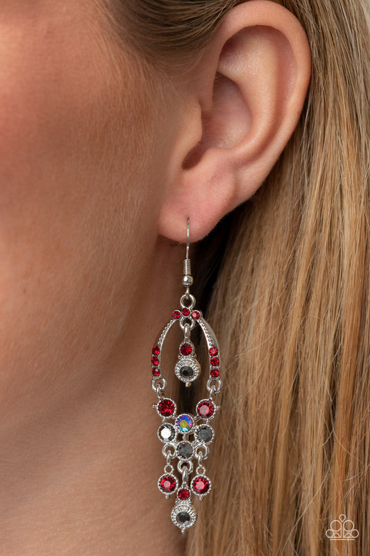 Sophisticated Starlet - Red earrings