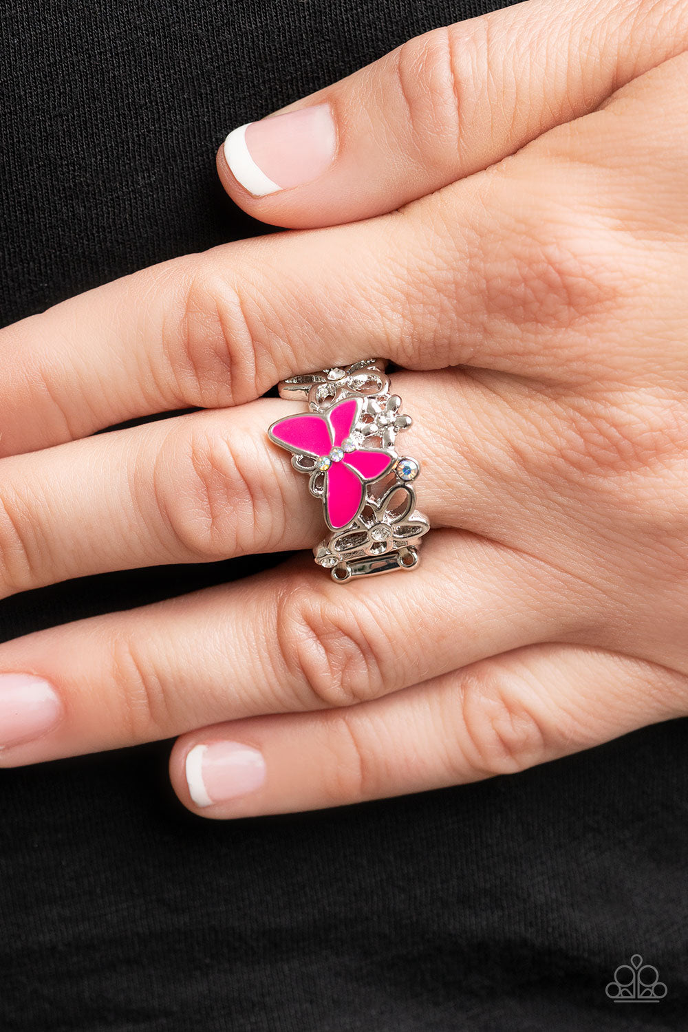 All FLUTTERED Up - Pink ring