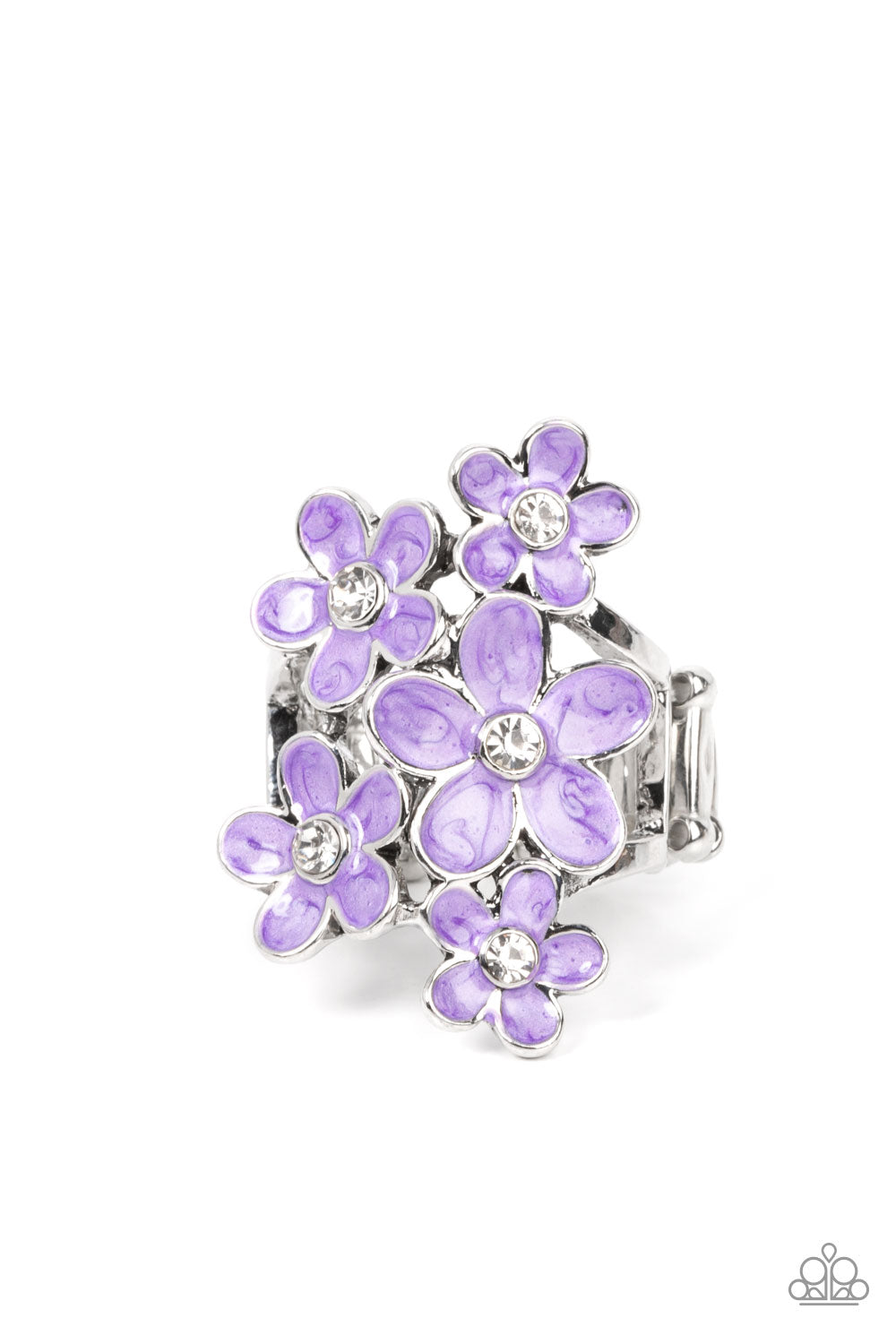 Flores presumidas - Anillo morado