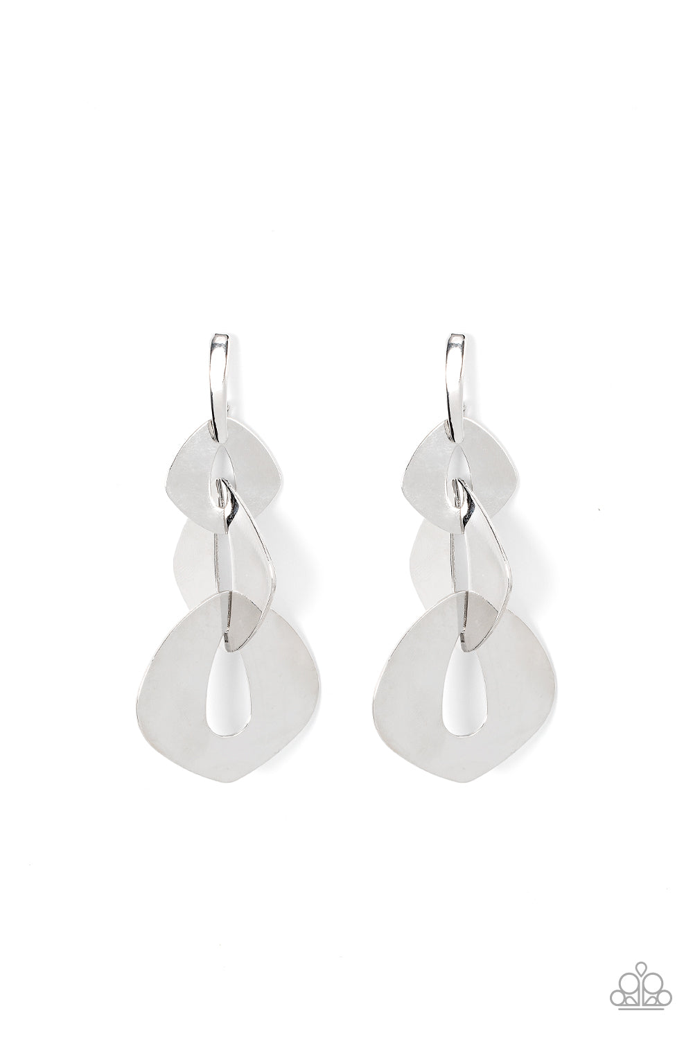 Enveloped in Edge - Silver earrings