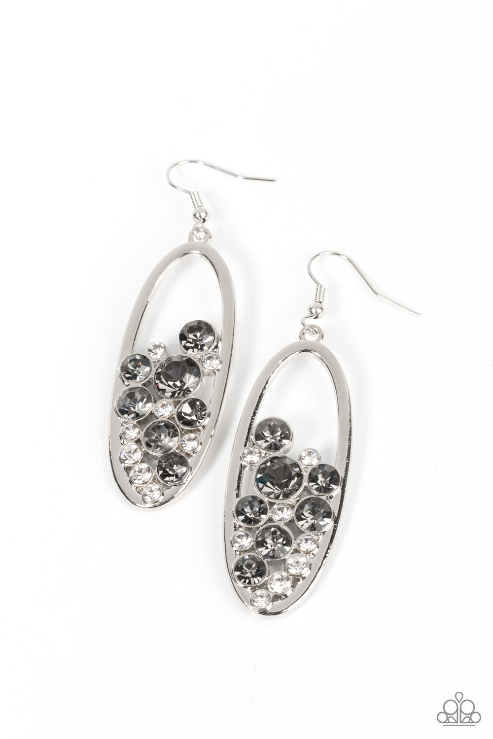 Prismatic Poker Face - Silver earrings