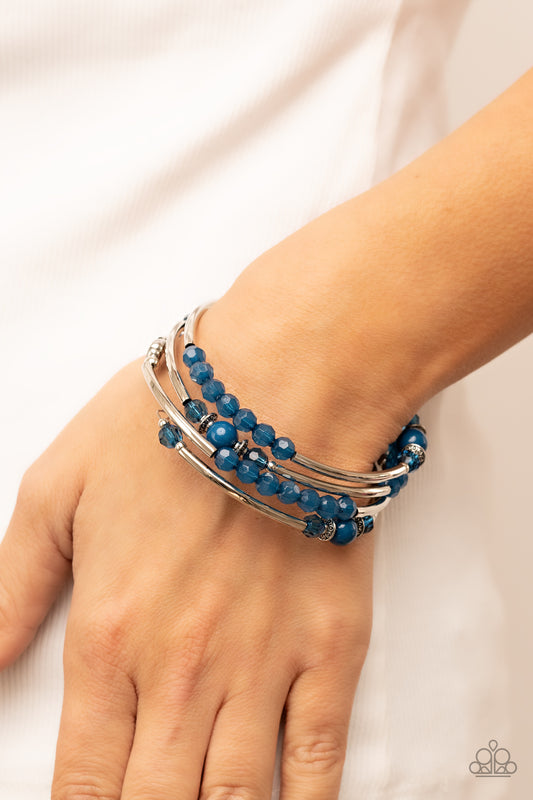 Whimsically Whirly - Blue bracelet