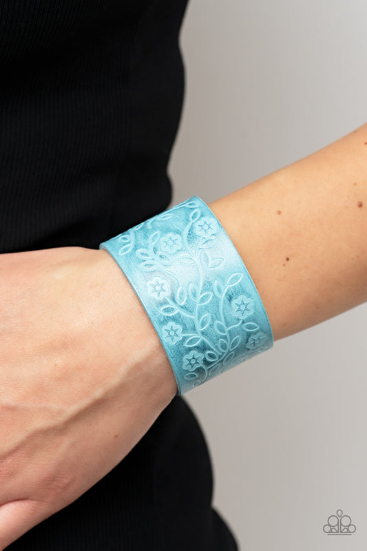 Rosy Wrap Up - Blue bracelet