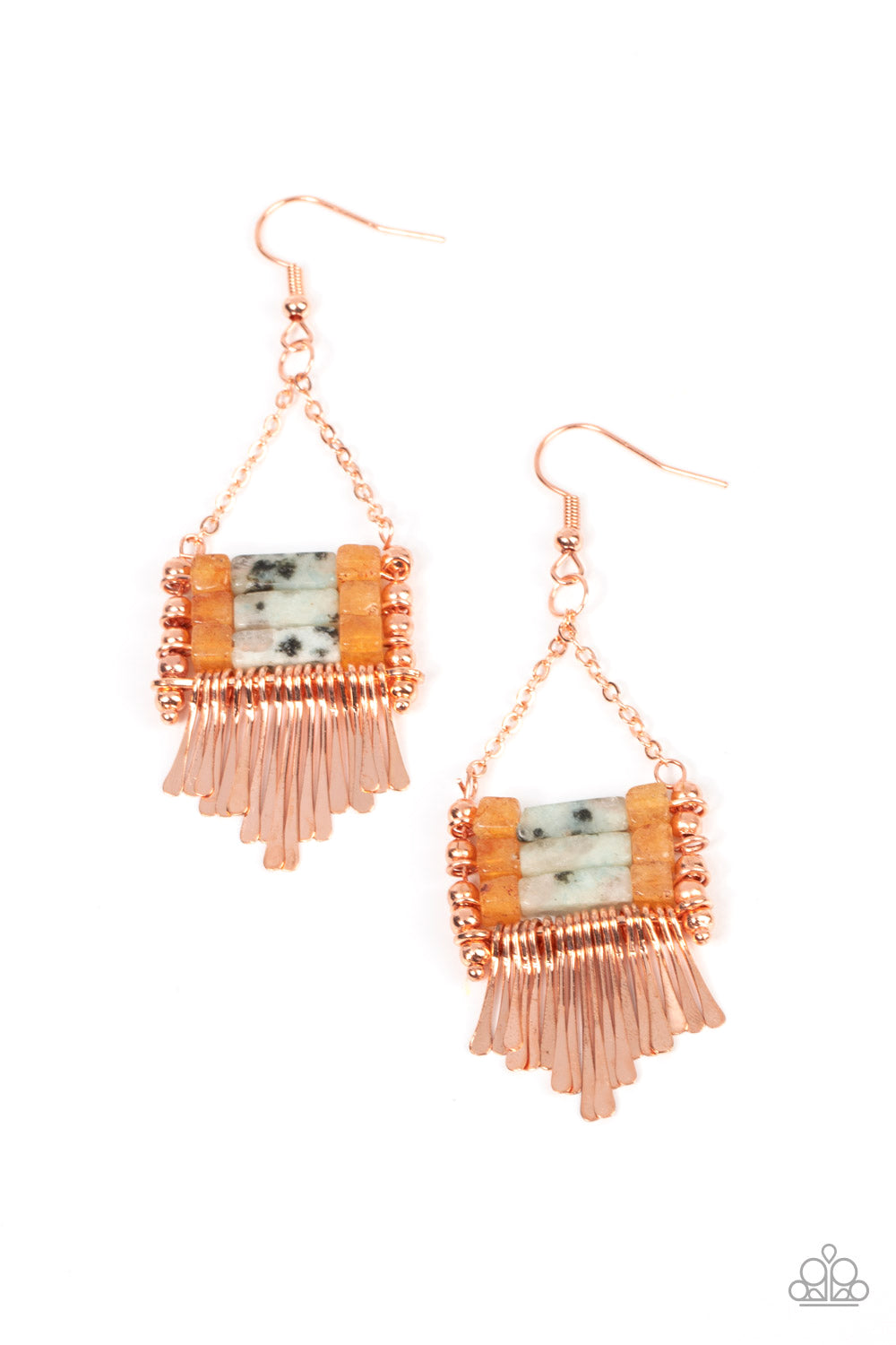 Riverbed Bounty - Copper earrings