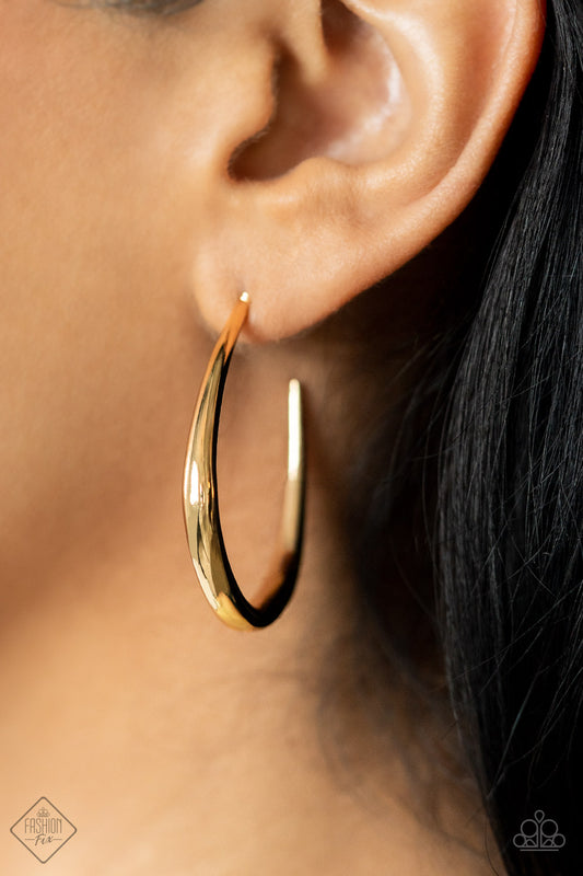 CURVE Your Appetite - Gold earrings