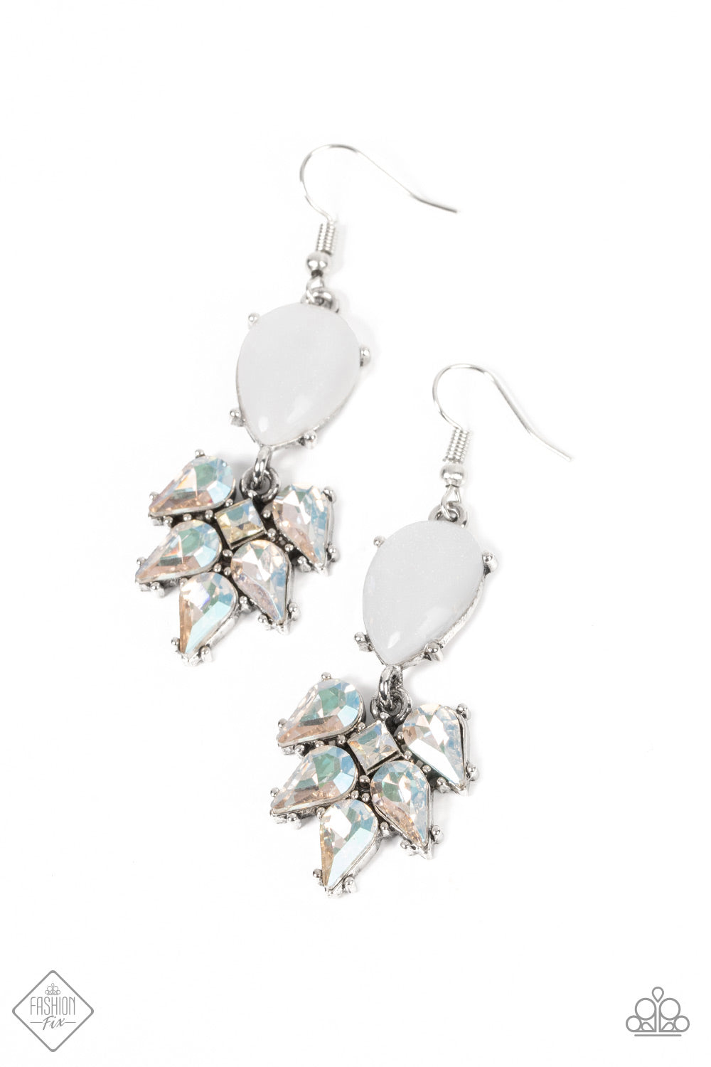 Ethereal Effervescence - White earrings