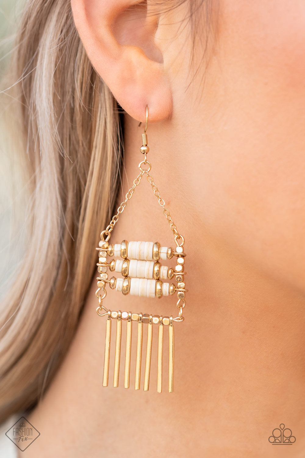 Tribal Tapestry - Gold earrings FASHION FIX