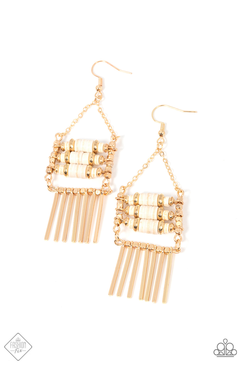 Tribal Tapestry - Gold earrings FASHION FIX