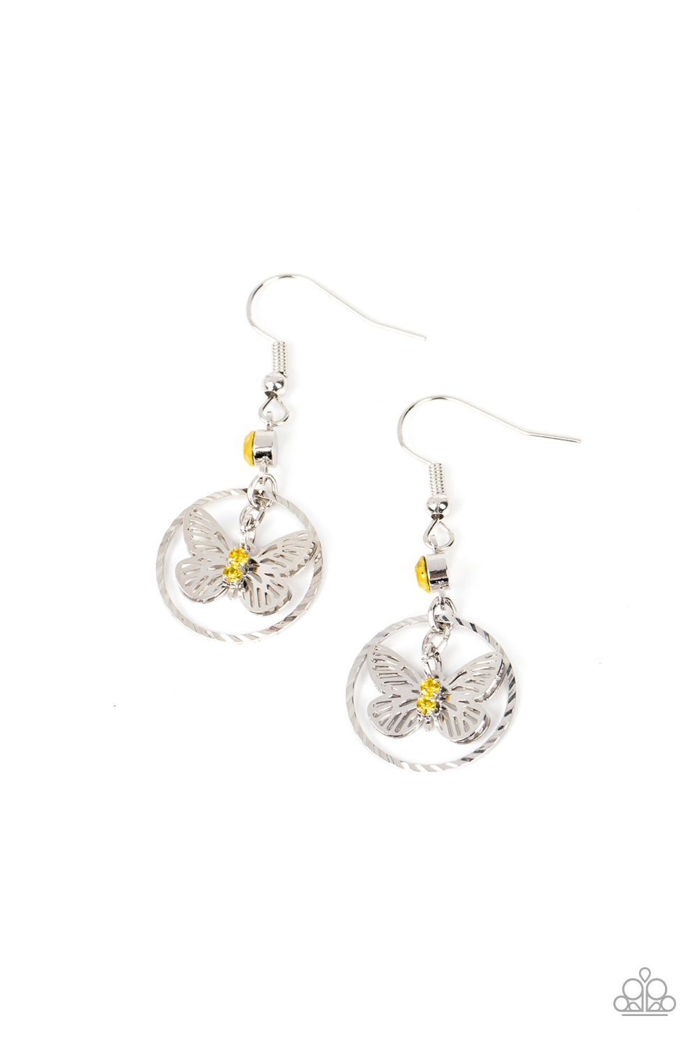 Fabulous Flutter - Yellow earrings