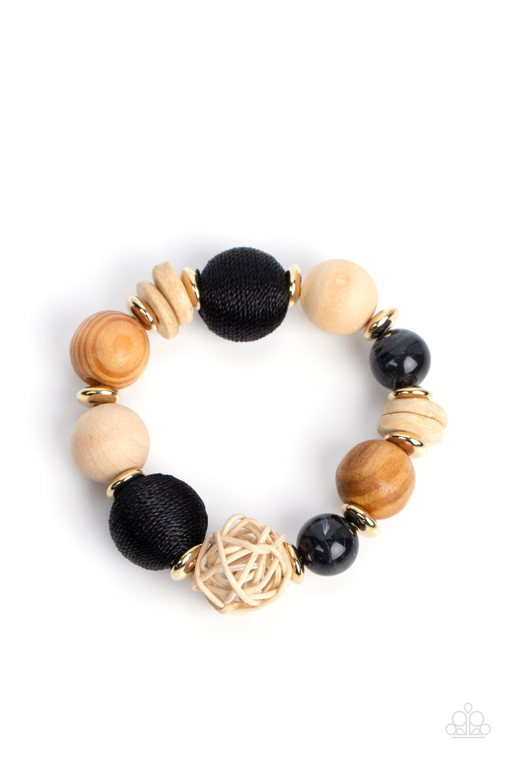 Happily Homespun - Black bracelet